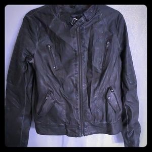 Faux Leather Womens Short Jacket